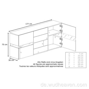 Hochglanz-LED-Licht-Sideboard